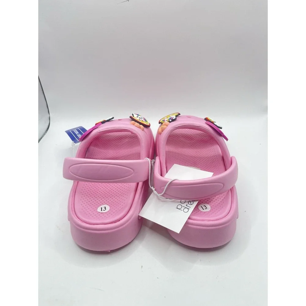 Toddler Pink Comfort Slide Sandals Girls Stars - Size 13 BinC‎